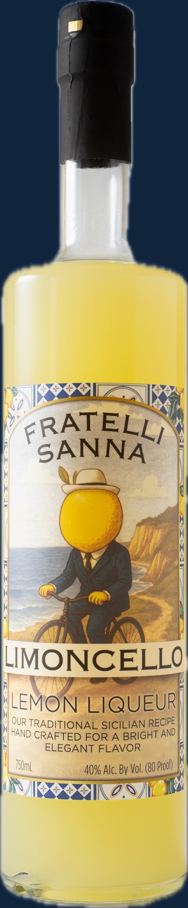 A 750 ml bottle of Fratelli Sanna Limoncello